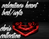valentines heart bed/sof