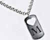 k. necklace letter M