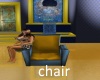 golden blue chair