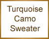 Turquoise Camo Sweater
