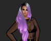 gray black purple hair