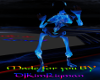 blue dancing skeleton