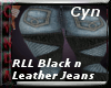 RLL Black n Leather Jean