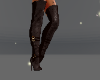 Brown overknee boots
