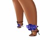 Denim Flower Heels Purp
