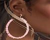Pink Hooped Earrings
