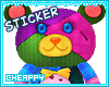 Rag Teddy Bear Sticker
