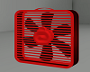 red & black box fan