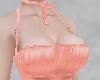 A~  Peach Modern Halter