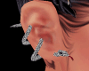 Silver Snake Earrings