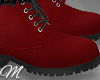 m: Fur Boots Red