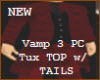 Vamp Red Tux n Tail 3 pc
