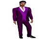 Purple tieless suit