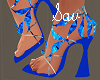 Blue Leafy Heels