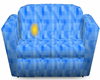 checkered couch blue