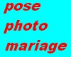 pose photo mariage