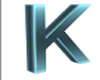 K Blue Neon Letter