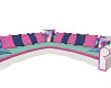 PINK/BLUE CORNER COUCHE