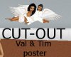 Cut-out Val & Tim poster