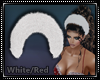 Fur Headband White/Red