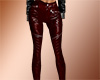 Burgundy  leather pants