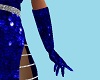 Gloves Blue Glitz
