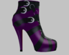Purple Buckle Ankle Boot