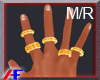 AF. Glam Gold Rings M/R