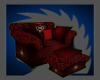 Red Chair w/Ottoman