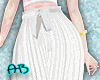 [AB]White Pleated Skirt