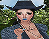 blue cowgirl hat