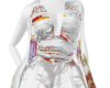 WHITE PRINTED GOWN 001