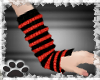 ~Red striped arm warmers