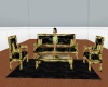 blk& gold sitting couch