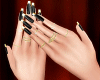 $ Nails Black Goold