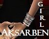 AG Silver Blk Bracelet R