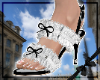 Ruffle Bow Heels v2 B&W
