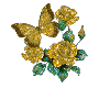 Gold Butterflies n Roses