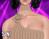 N. Brown Crochet Dress