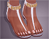 E. White Sandals.