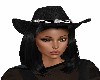 BLK /WHITE  COWGIRL  HAT