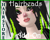 HS Rave Green Hairbeads