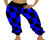 lady blue checker pants
