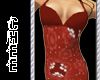 *Chee: Red Ornament Dres