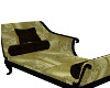 Brown & Gold Chaise 