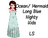 Mermaid Nighty Kids Blue
