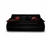 couch black/red w/poses