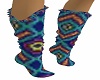 aztec native print sock