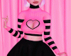 Heart Shirt + Skirt Pink
