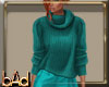 Teal Cowl Sweater